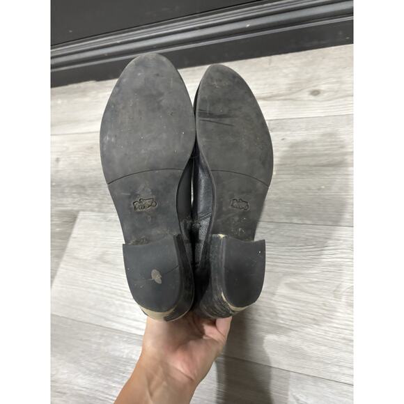 COACH Dean Leather Signature Coated Canvas Black Bootie Size 9B - Picture 7 of 7